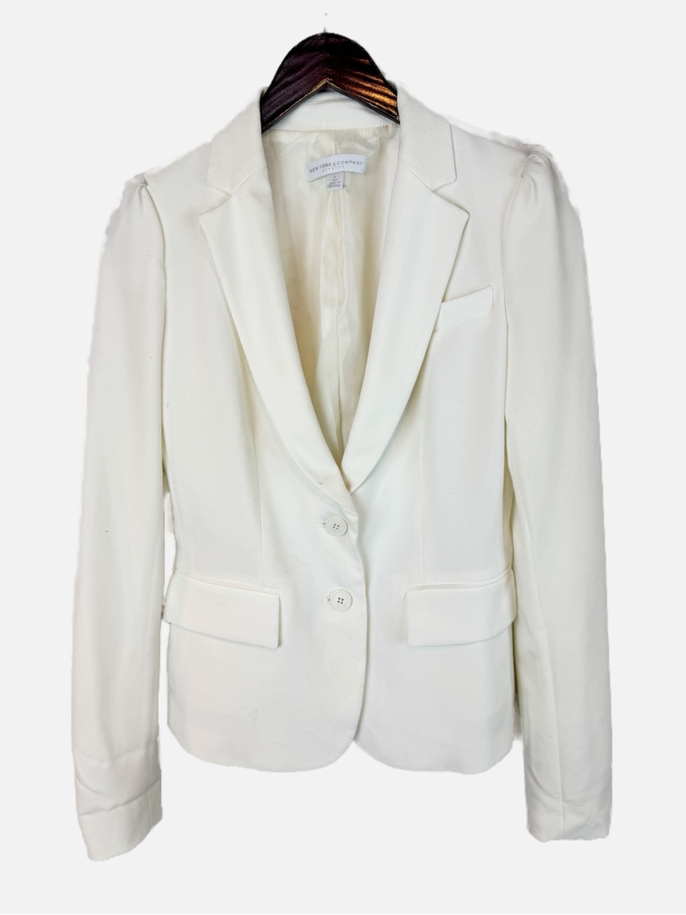 New York & Company | White Blazer w Cap Sleeves, 2